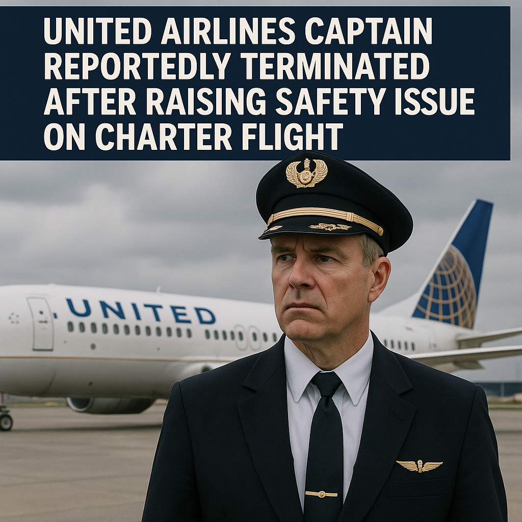 United Airlines Captain Reportedly Terminated After Raising Safety Issue on Charter Flight