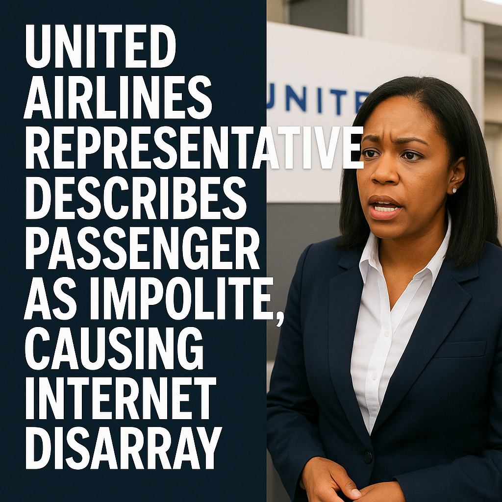 United Airlines Representative Describes Passenger as Impolite, Causing Internet Disarray
