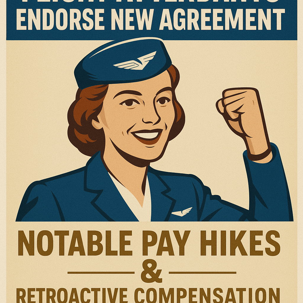 United Flight Attendants Endorse New Agreement Highlighting Notable Pay Hikes and Retroactive Compensation