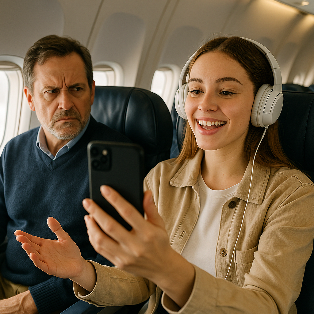 United Traveler Criticizes Influencer for Ongoing Inflight Recording and Chatting