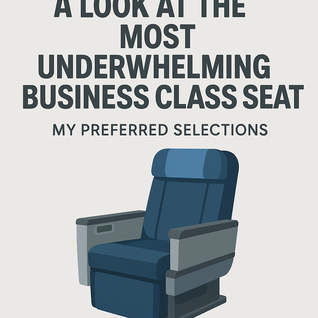 A Look at the Most Underwhelming Business Class Seats: My Preferred Selections