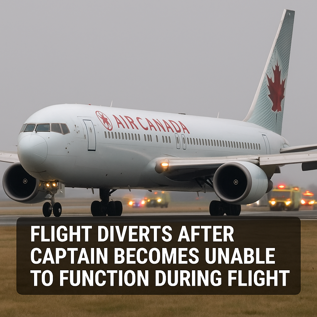 Air Canada Flight Diverts Emergency After Captain Becomes Unable to Function During Flight