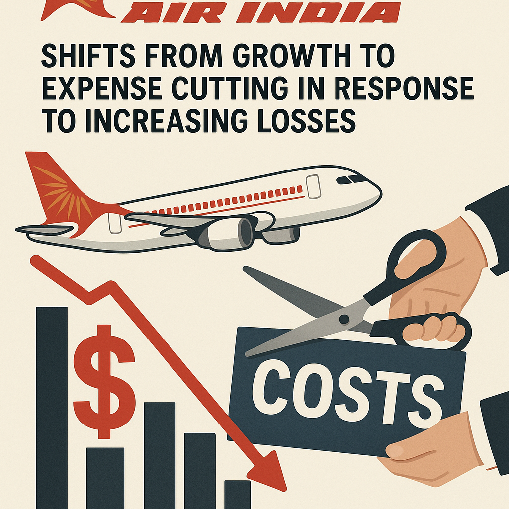 Air India Shifts from Growth to Expense Cutting in Response to Increasing Losses