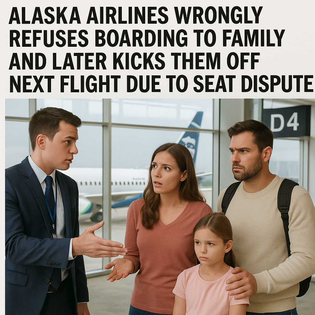 Alaska Airlines Wrongly Refuses Boarding to Family and Later Kicks Them Off Next Flight Due to Seat Dispute