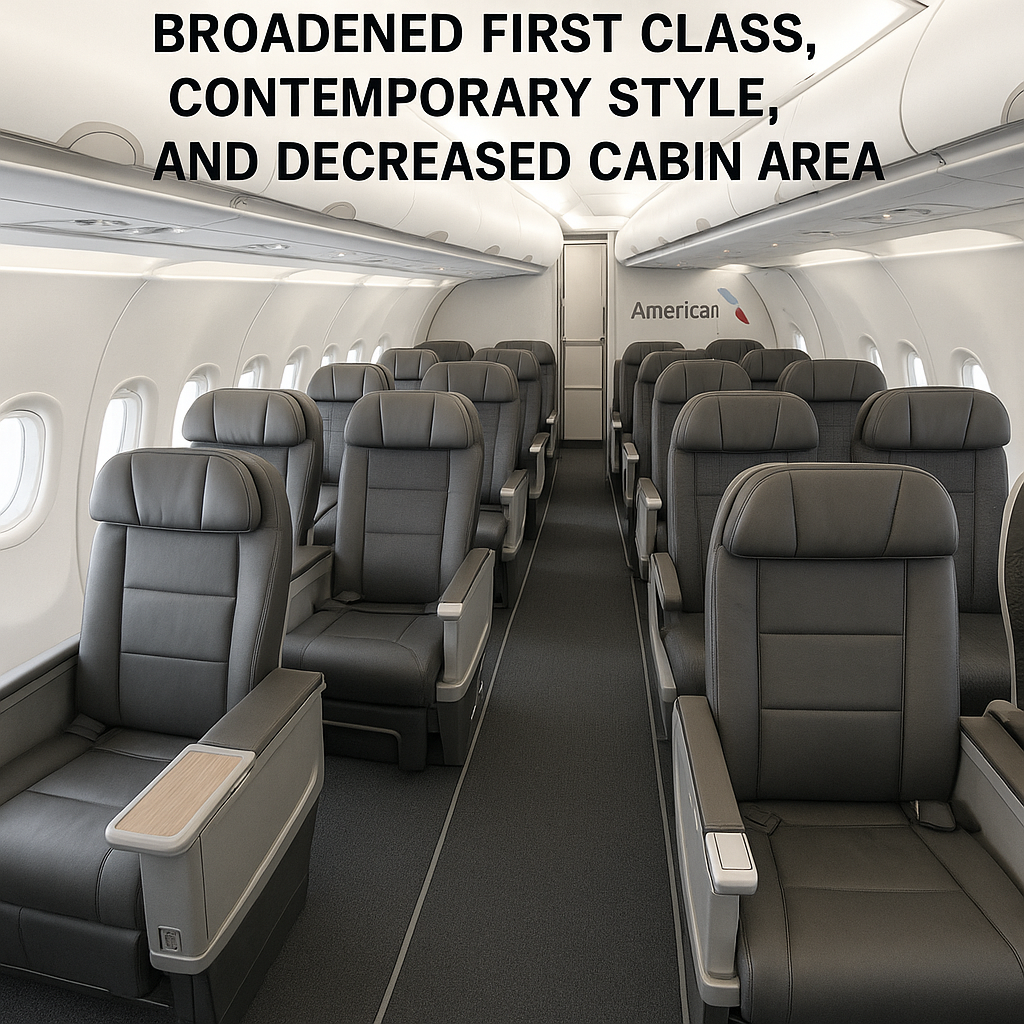 American Airlines A319 & A320 Upgrades: Broadened First Class, Contemporary Style, and Decreased Cabin Area