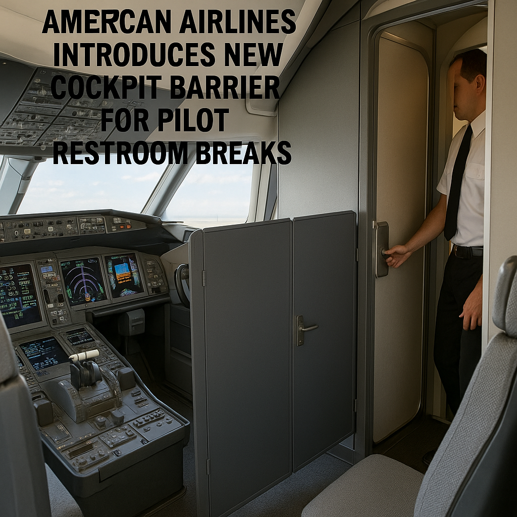American Airlines Introduces New Cockpit Barrier for Pilot Restroom Breaks