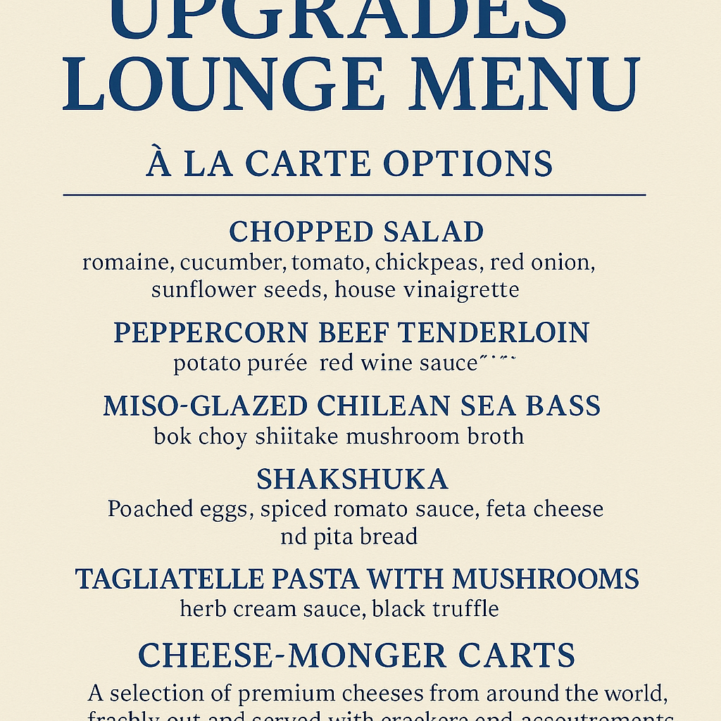 American Airlines Upgrades Lounge Menu with A La Carte Options and Cheese-Monger Carts