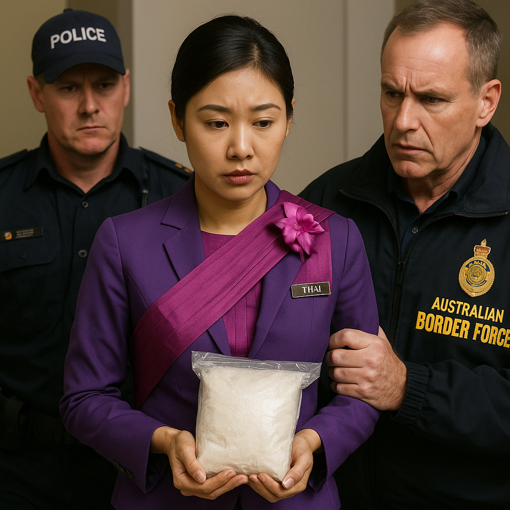 Australian Officials Detain Thai Airways Cabin Crew Member for Trafficking One Kilogram of Heroin