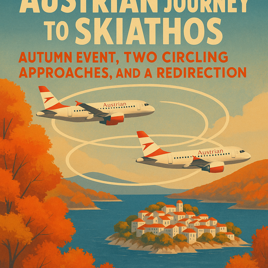 Austrian Journey to Skiathos: Autumn Event, Two Circling Approaches, and a Redirection