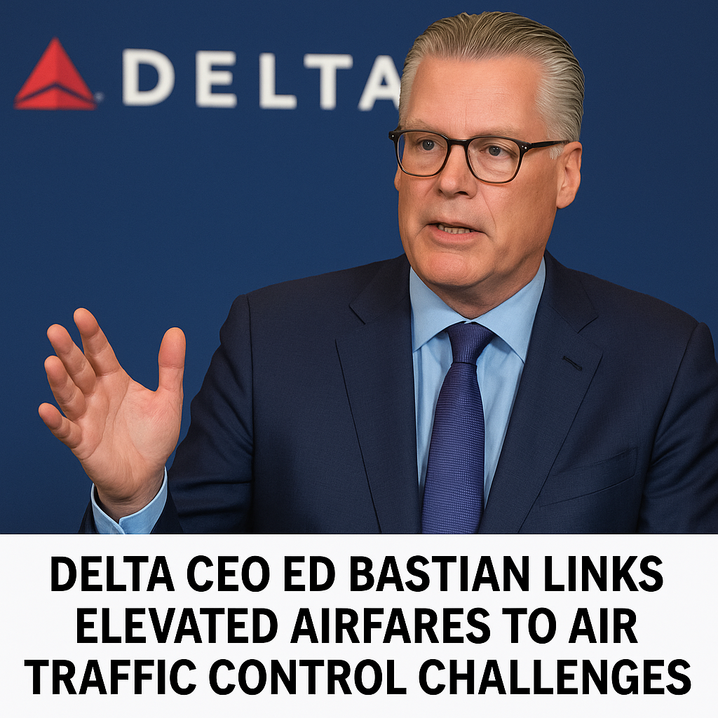 Delta CEO Ed Bastian Links Elevated Airfares to Air Traffic Control Challenges