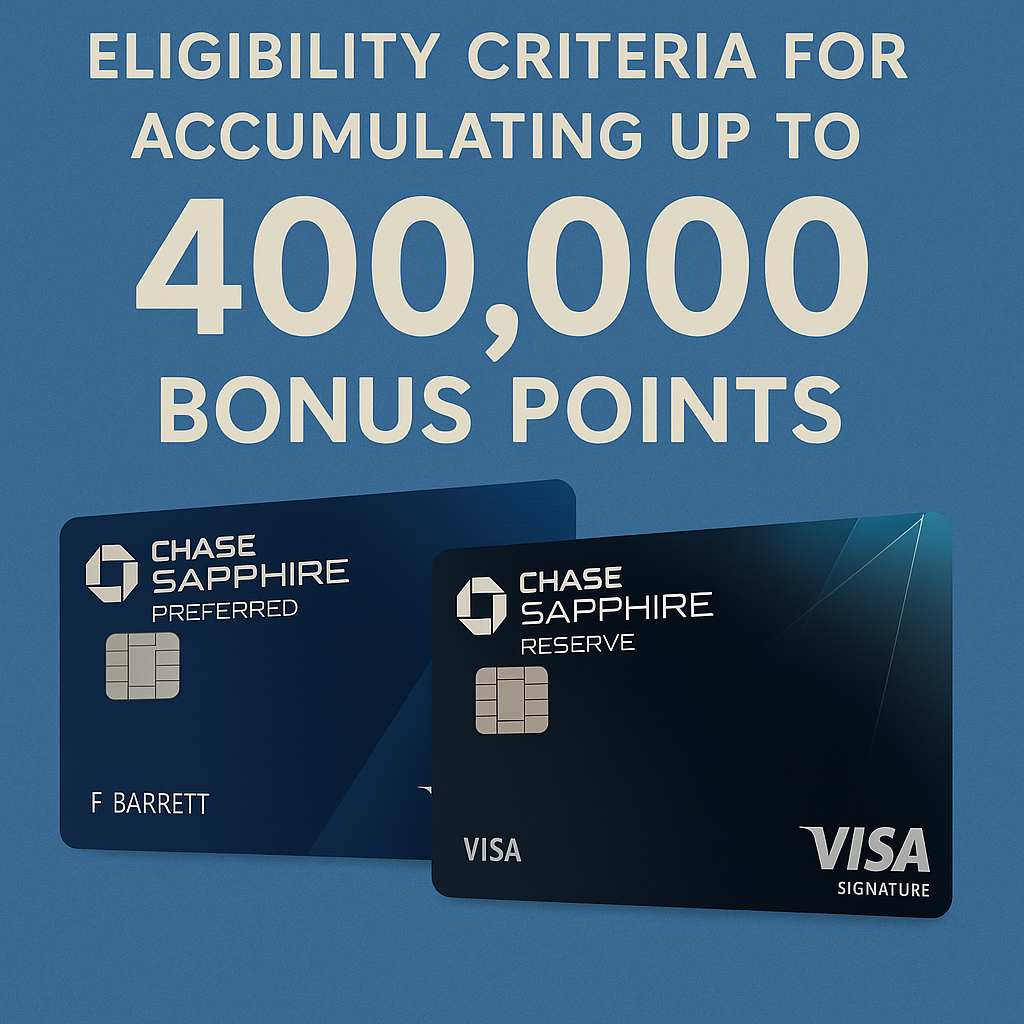 Eligibility Criteria for Accumulating Up to 400,000 Bonus Points with Chase Sapphire Preferred & Reserve Cards