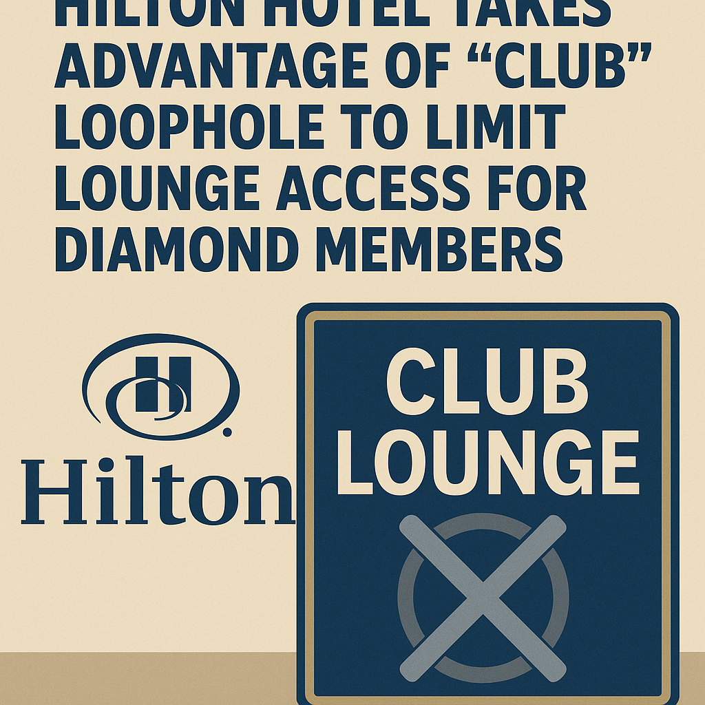 Hilton Hotel Takes Advantage of “Club” Loophole to Limit Lounge Access for Diamond Members