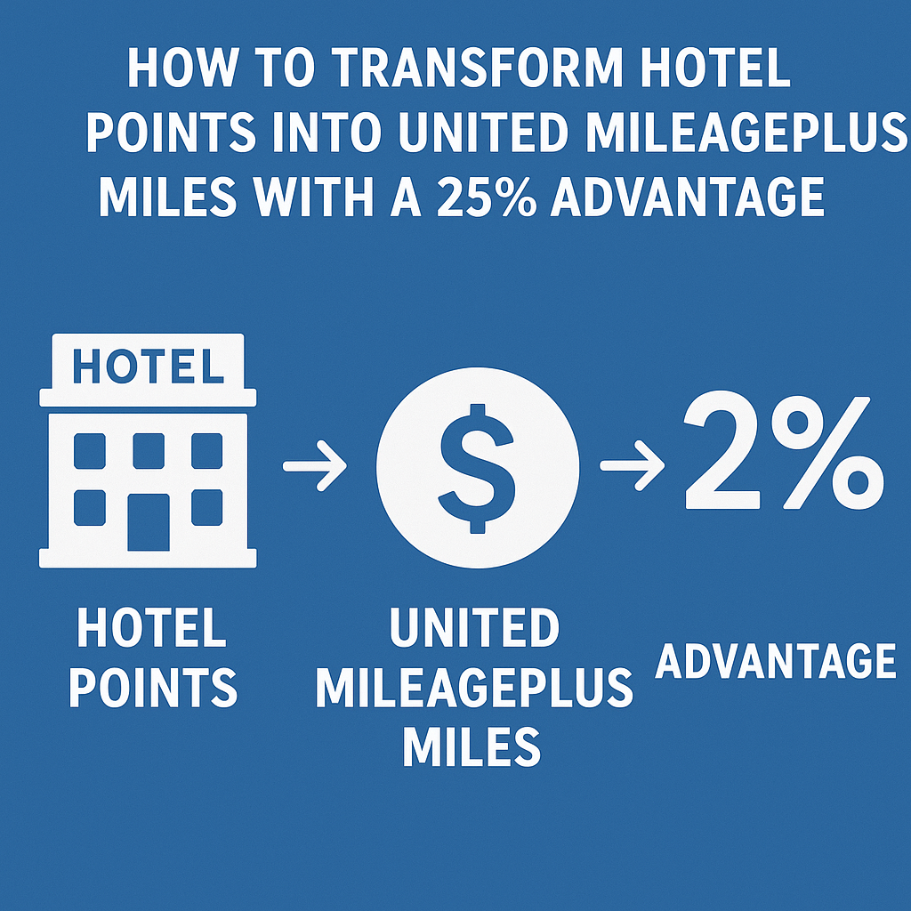 How to Transform Hotel Points into United MileagePlus Miles with a 25% Advantage