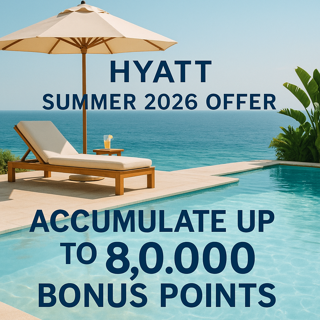 Hyatt Summer 2026 Offer: Accumulate Up to 8,000 Bonus Points