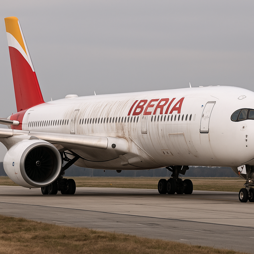 Iberia Airbus A350 Compromised Due to Water Cannon Salute Incident