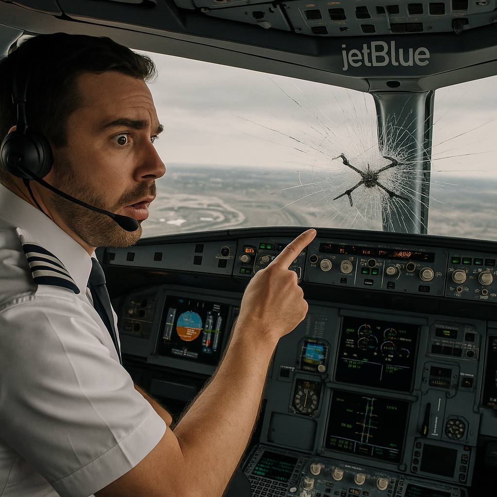 JetBlue Pilot Indicates Drone Crash Close to JFK: Incident Took Place Over Cockpit