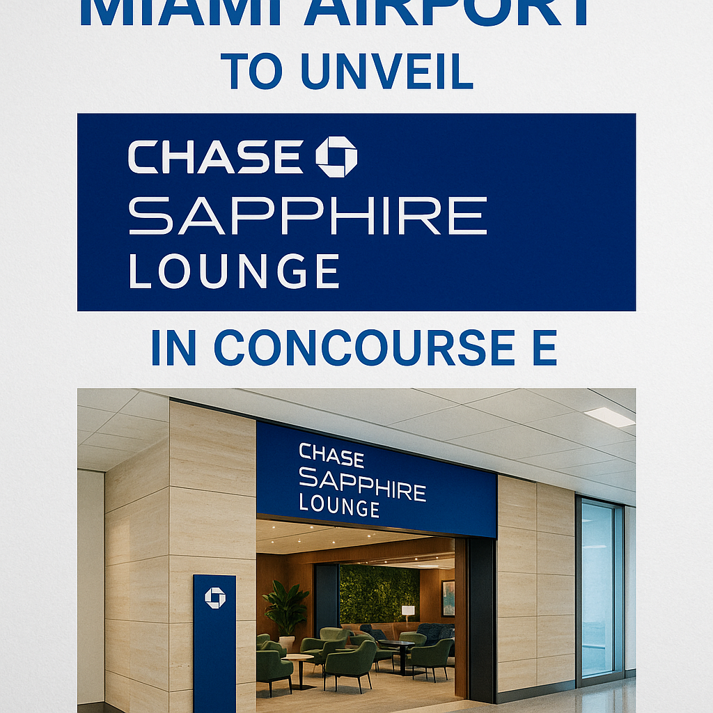 Miami Airport (MIA) to Unveil Chase Sapphire Lounge in Concourse E