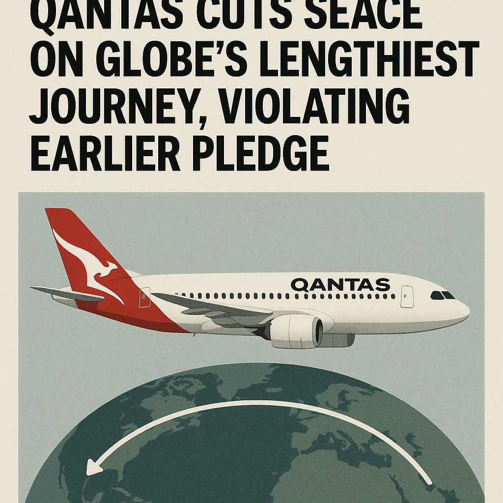 Qantas Cuts Seat Space on Globe’s Lengthiest Journey, Violating Earlier Pledge