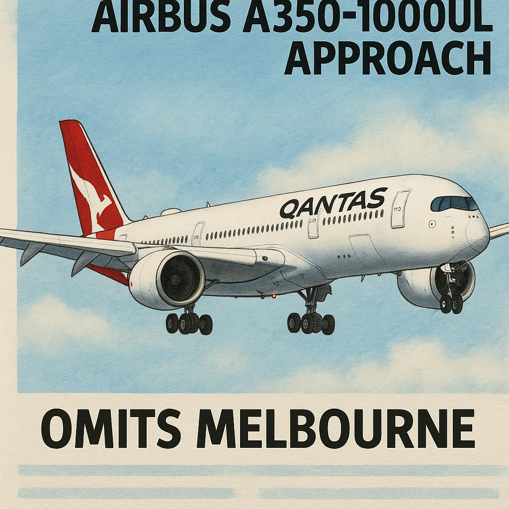 Qantas Modifies Airbus A350-1000ULR Approach, Omits Melbourne