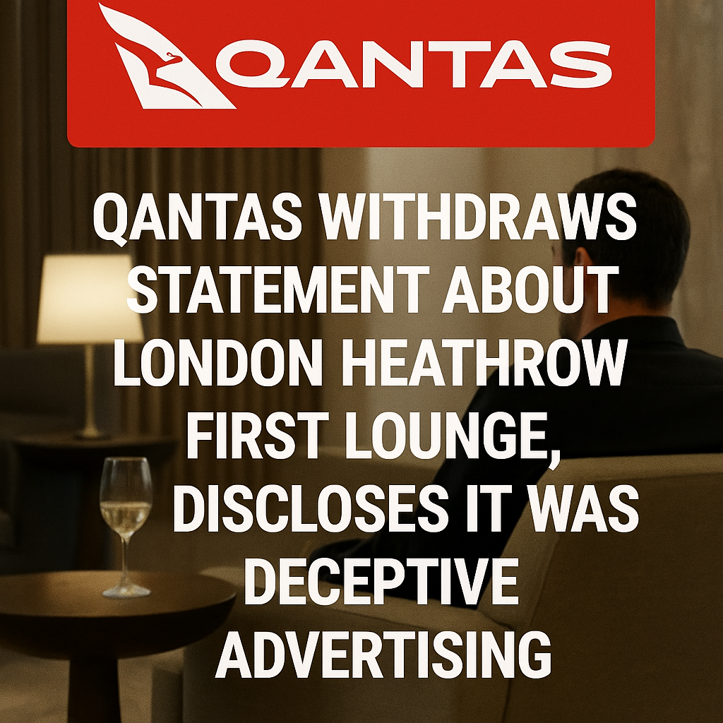 Qantas Withdraws Statement About London Heathrow First Lounge, Discloses It Was Deceptive Advertising