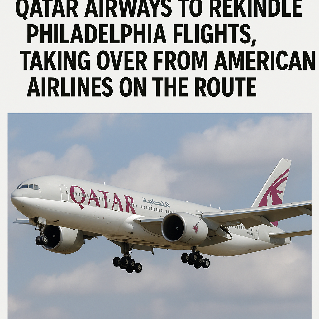 Qatar Airways to Rekindle Philadelphia Flights, Taking Over from American Airlines on the Route