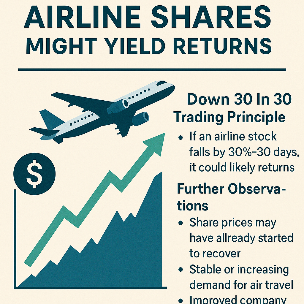 Reasons Why Investing in Airline Shares Might Yield Returns: Delving into the “Down 30 In 30” Trading Principle and Further Observations