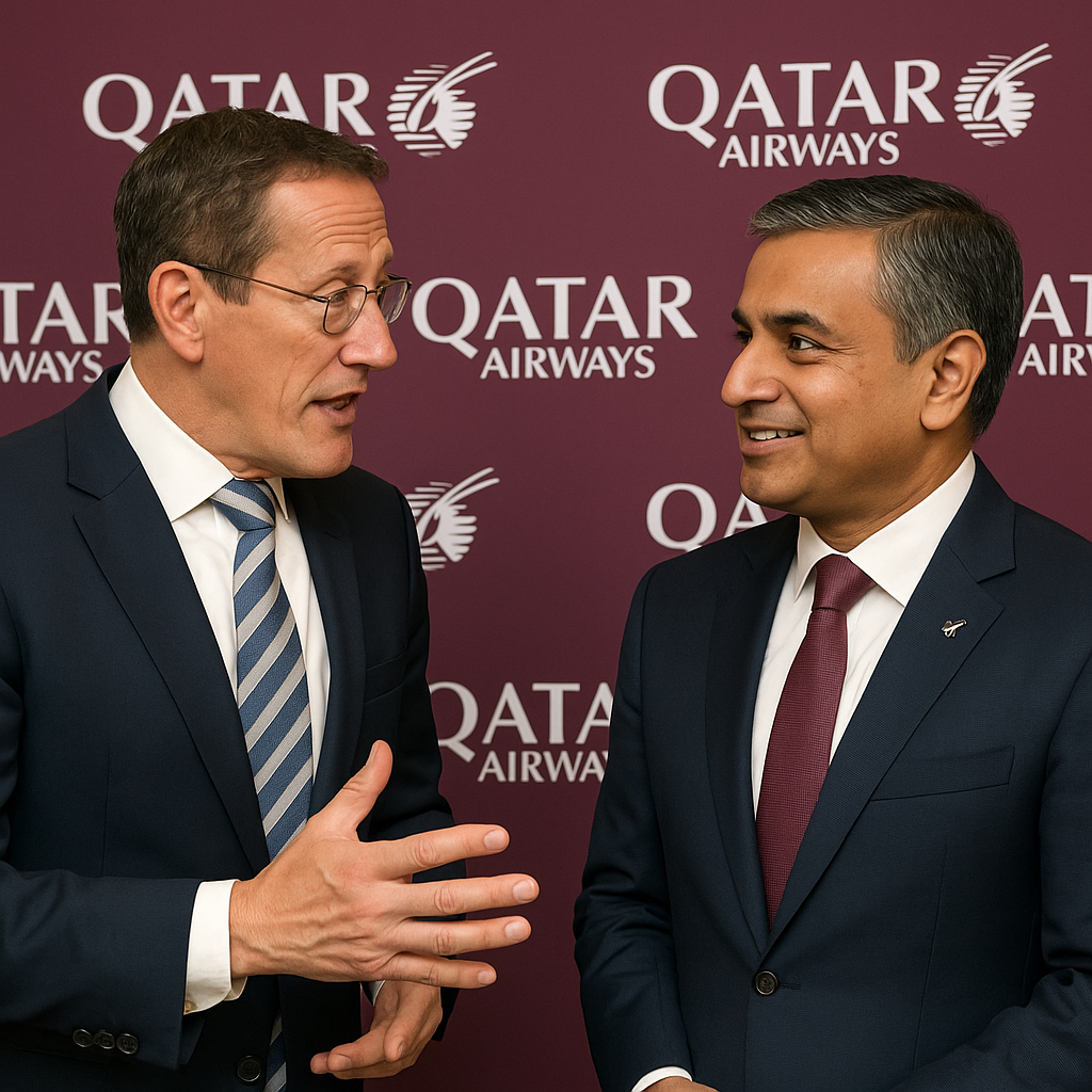 Richard Quest Engages with Qatar Airways’ Newly Appointed CEO