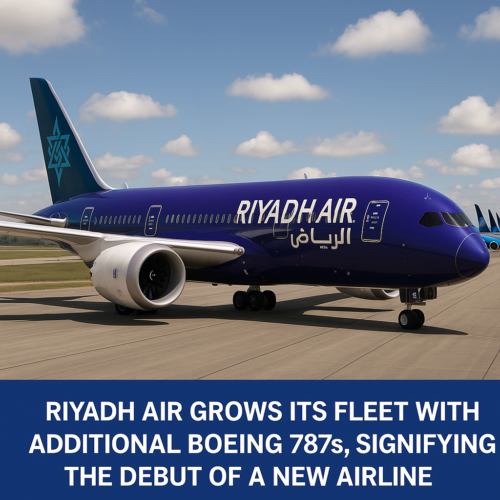 Riyadh Air Grows Its Fleet with Additional Boeing 787s, Signifying the Debut of a New Airline