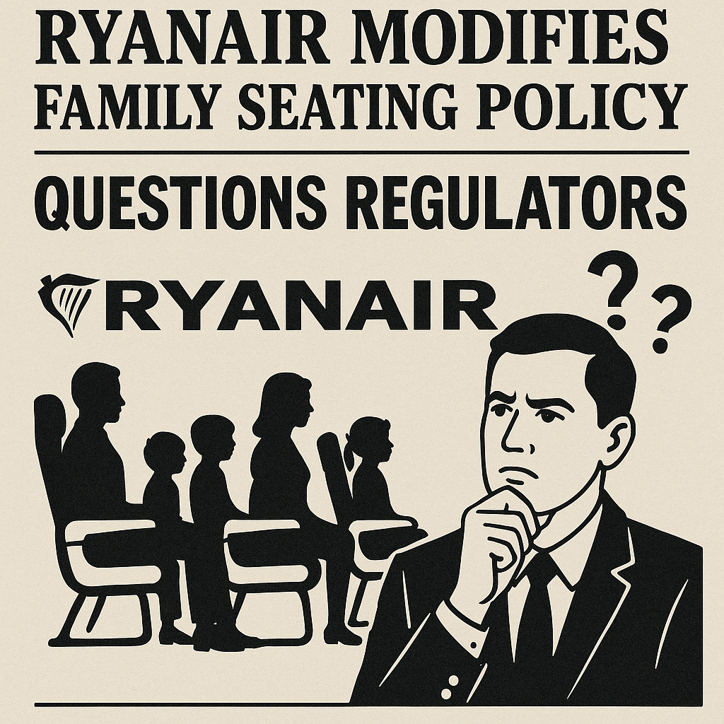 Ryanair Modifies Family Seating Policy and Questions Regulators