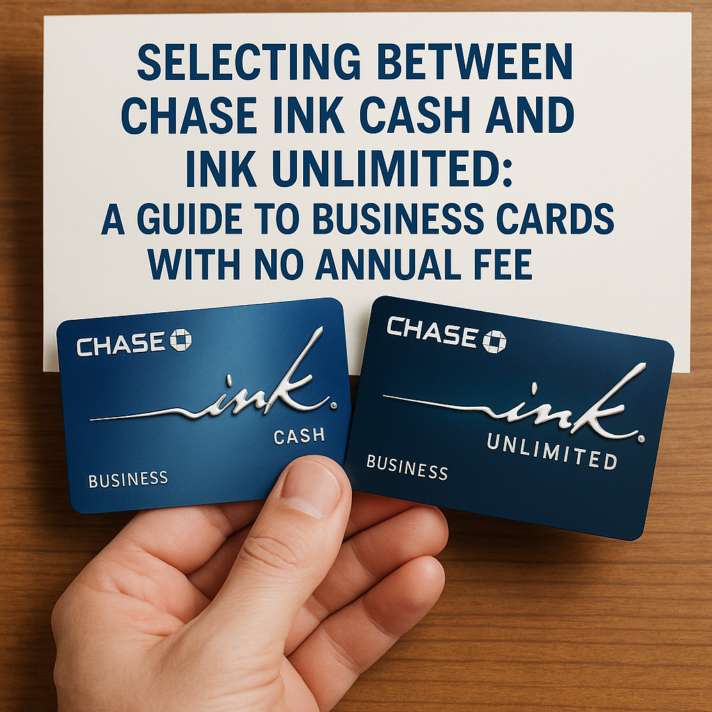 Selecting Between Chase’s Ink Cash and Ink Unlimited: A Guide to Business Cards with No Annual Fee