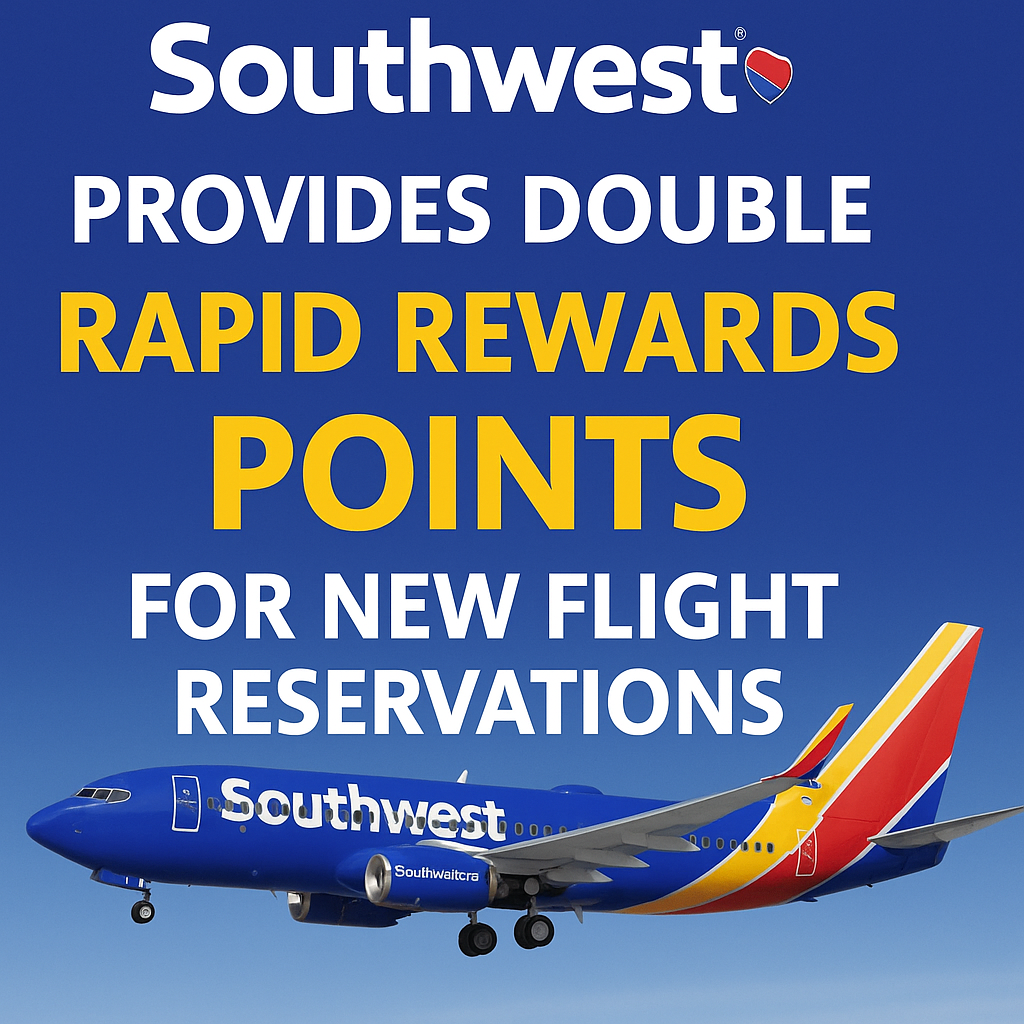 Southwest Provides Double Rapid Rewards Points for New Flight Reservations