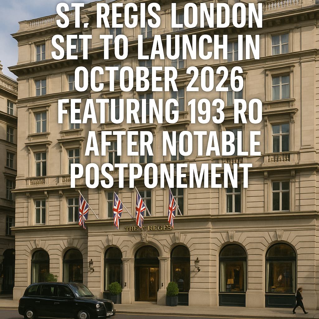 St. Regis London Set to Launch in October 2026 Featuring 193 Rooms After Notable Postponement
