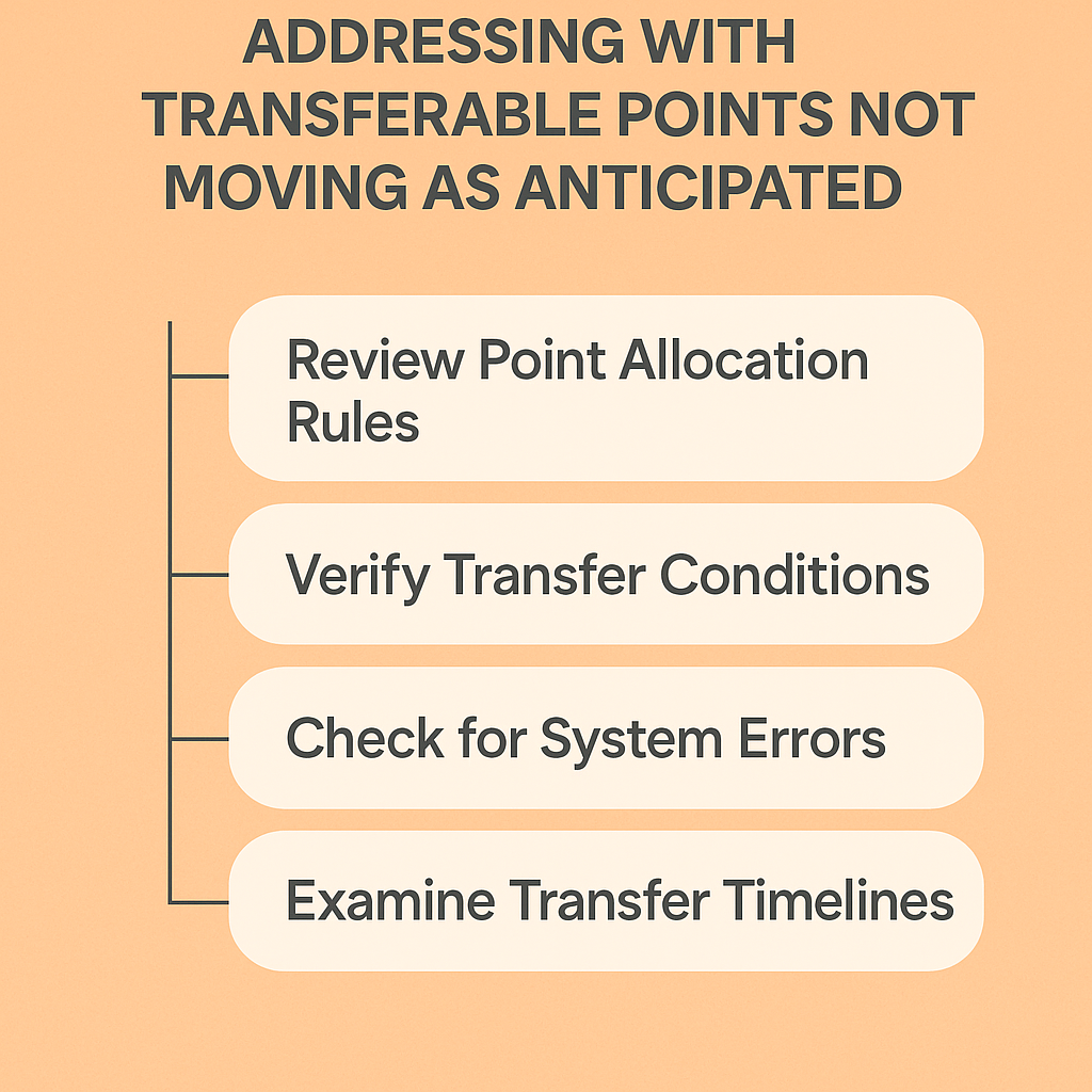 Suggestions for Addressing Problems with Transferable Points Not Moving as Anticipated