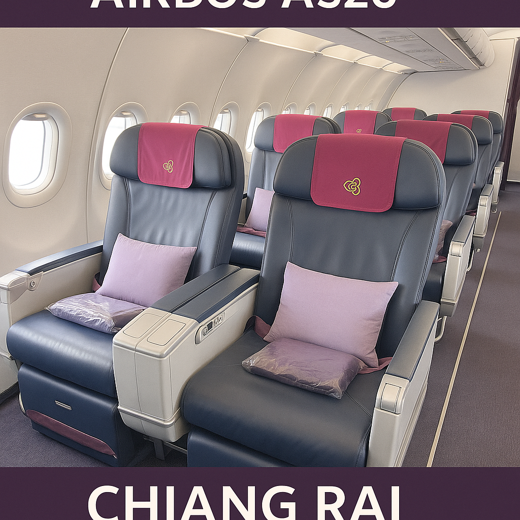 Thai Airways Business Class Journey on Airbus A320 from Chiang Rai to Bangkok