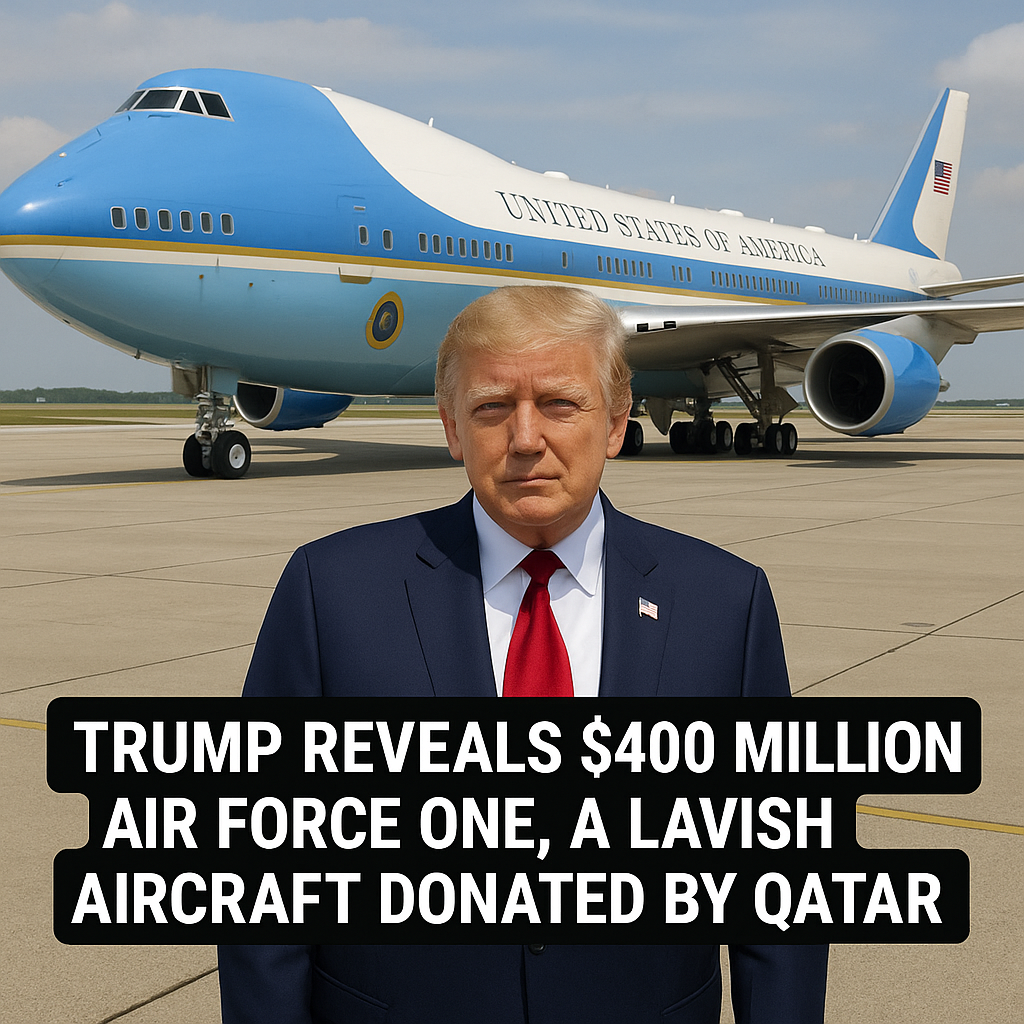 Trump Reveals $400 Million Air Force One, a Lavish Aircraft Donated by Qatar