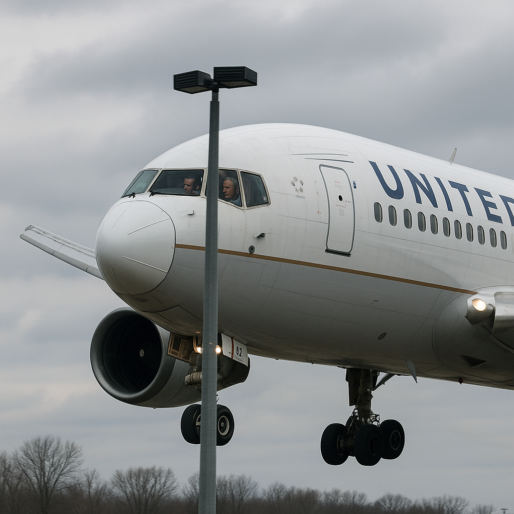 United Co-Pilot Informed Captain of Low Approach Prior to Boeing 767 Colliding with Pole