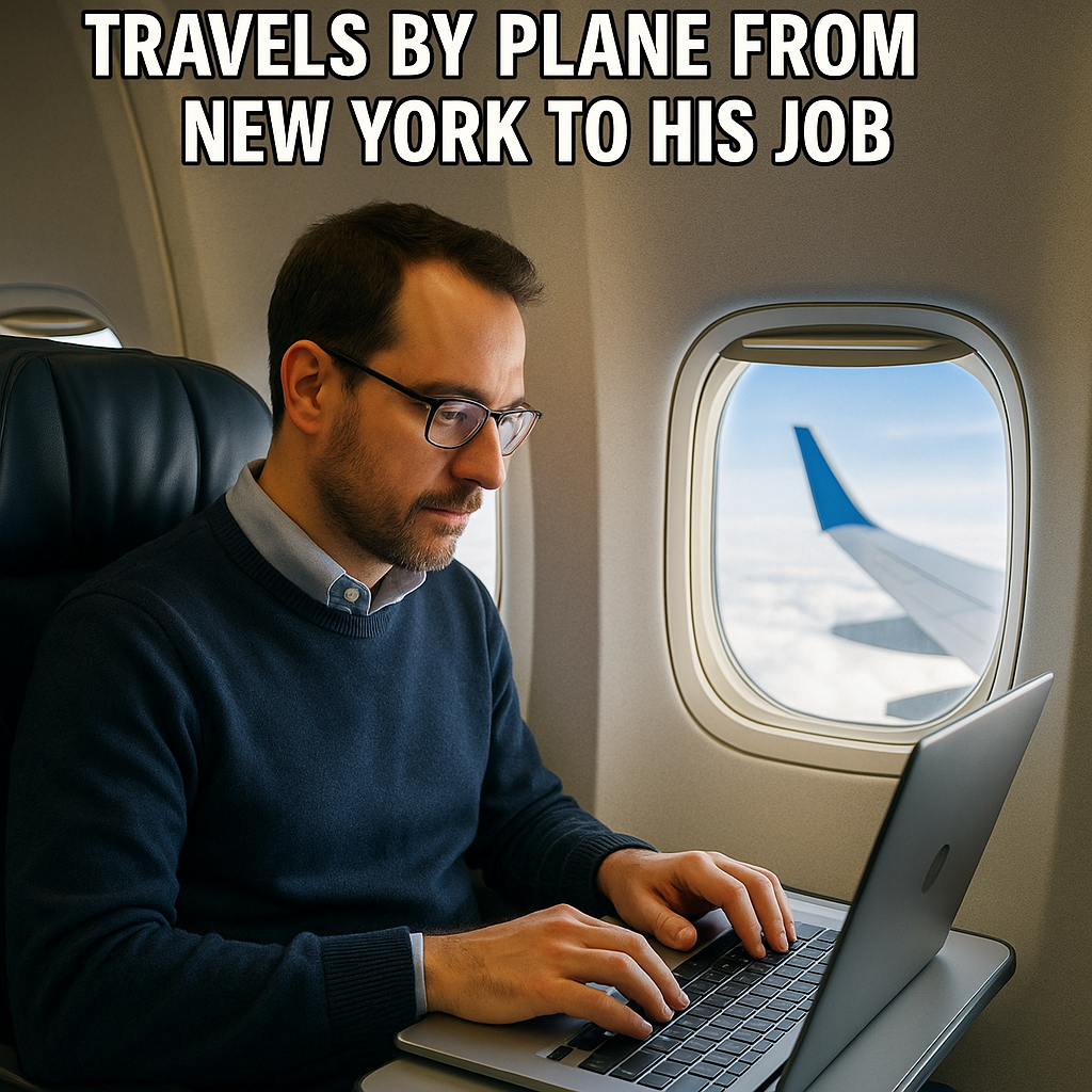 University of Michigan Professor Travels by Plane from New York to His Job