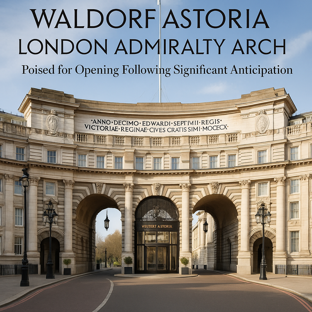 Waldorf Astoria London Admiralty Arch Poised for Opening Following Significant Anticipation