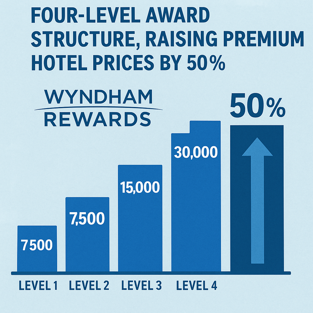 Wyndham Rewards Unveils Four-Level Award Structure, Raising Premium Hotel Prices by 50%