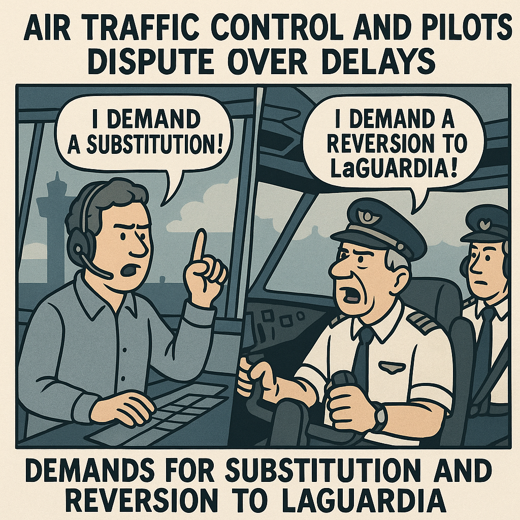 Air Traffic Control and Pilots Dispute Over Delays: Demands for Substitution and Reversion to LaGuardia