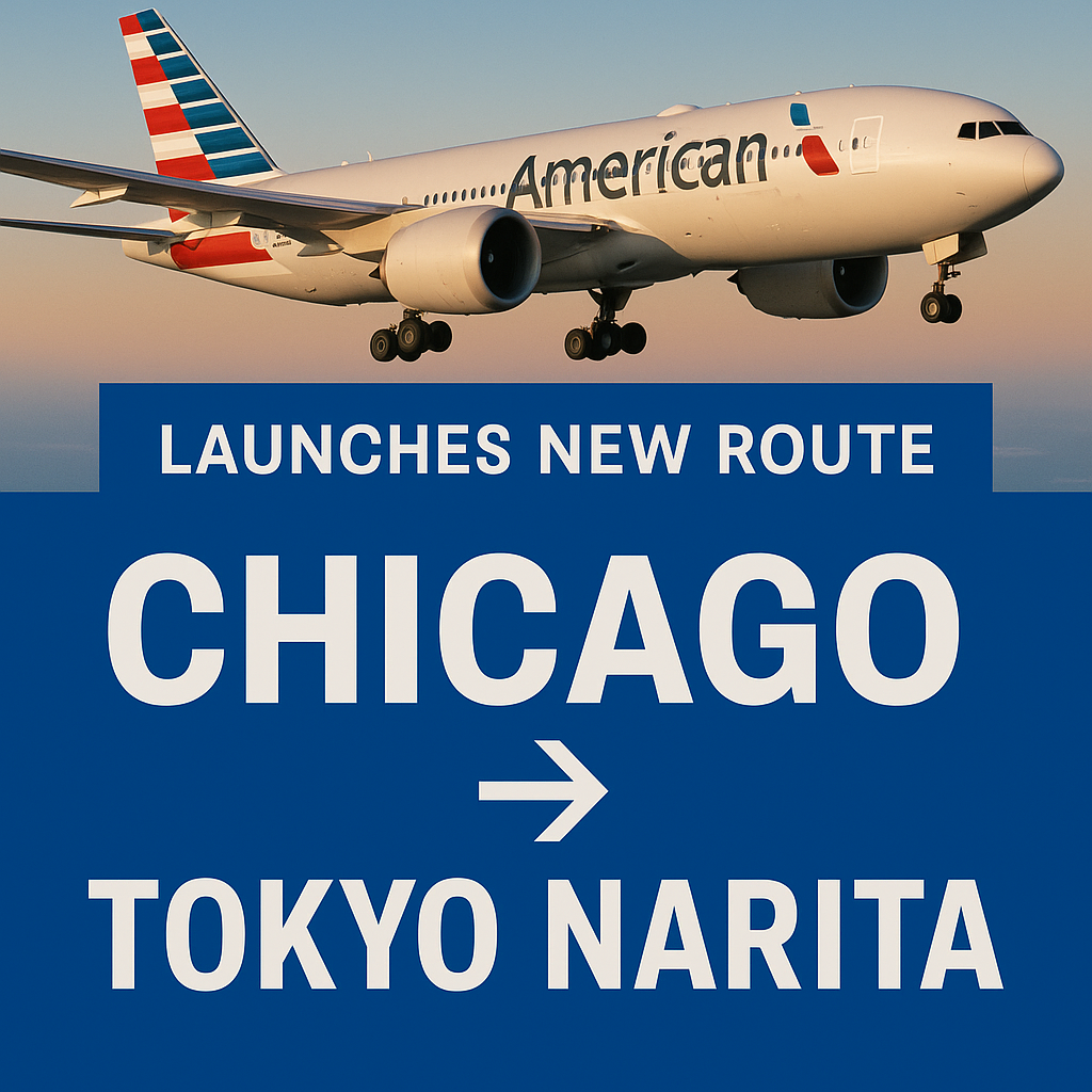American Airlines Launches New Route from Chicago to Tokyo Narita