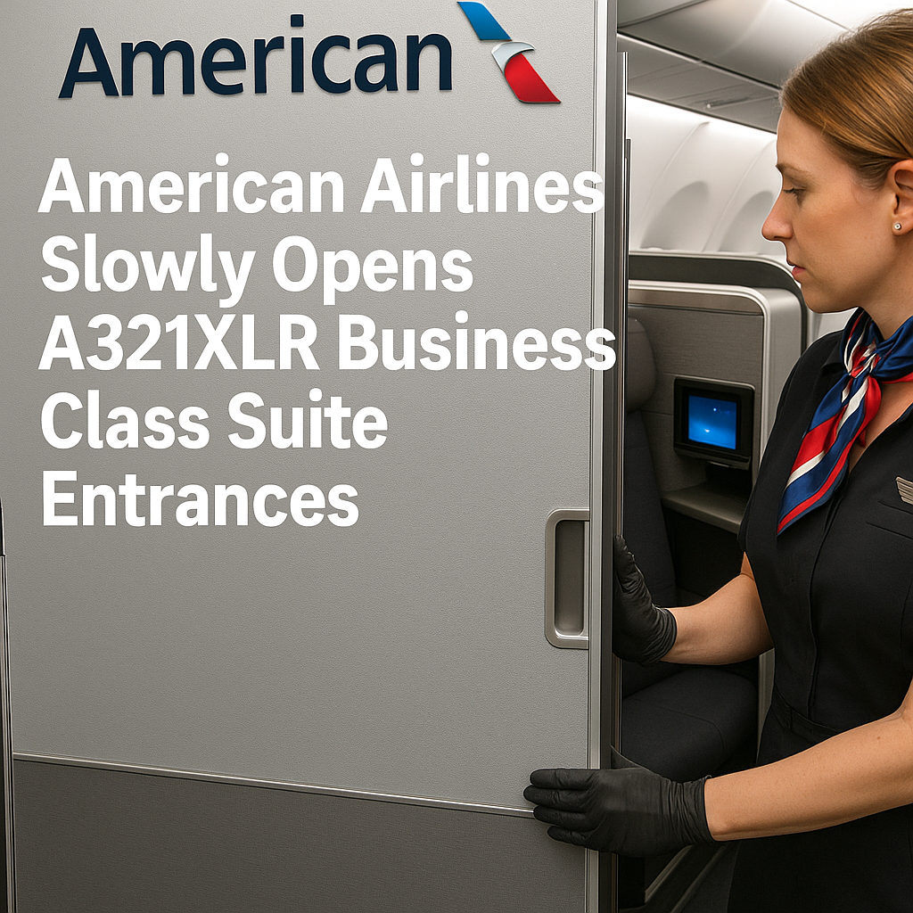 American Airlines Slowly Opens A321XLR Business Class Suite Entrances
