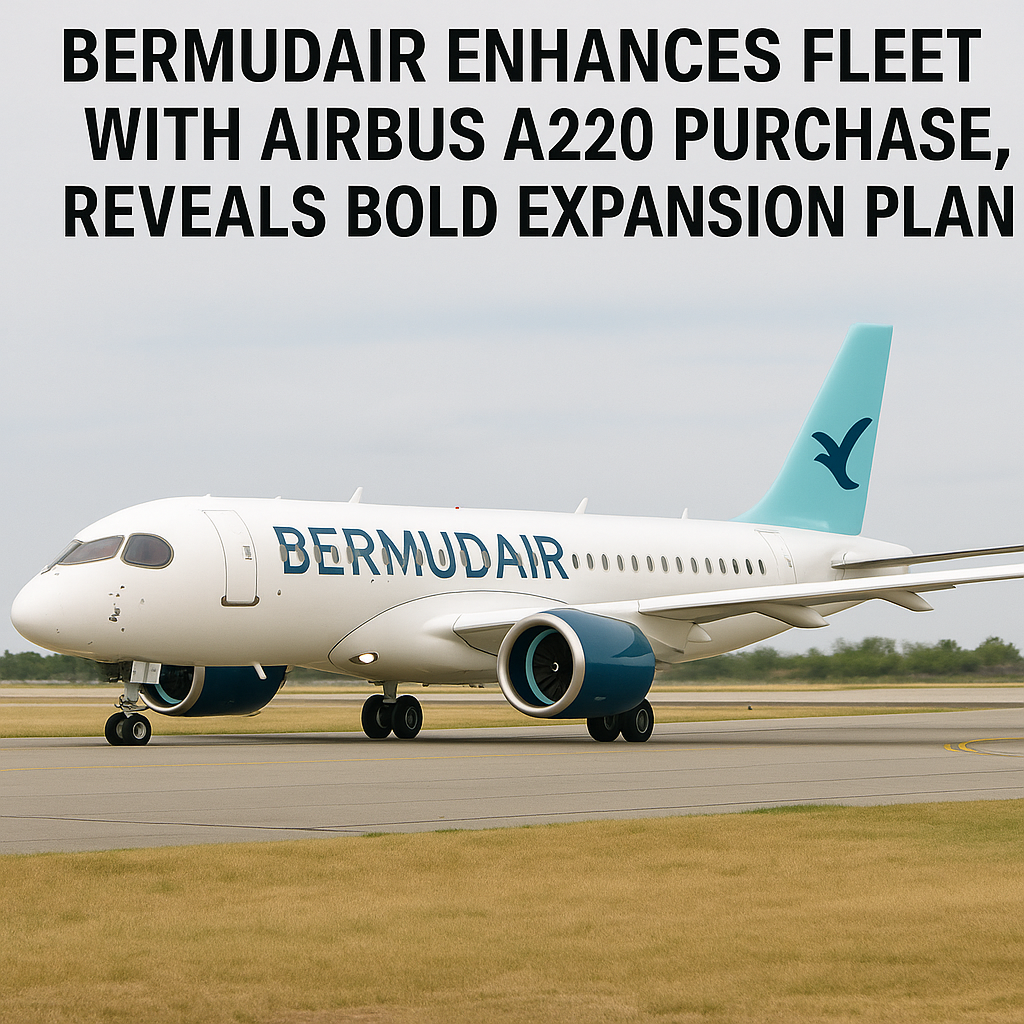 BermudAir Enhances Fleet with Airbus A220 Purchase, Reveals Bold Expansion Plan