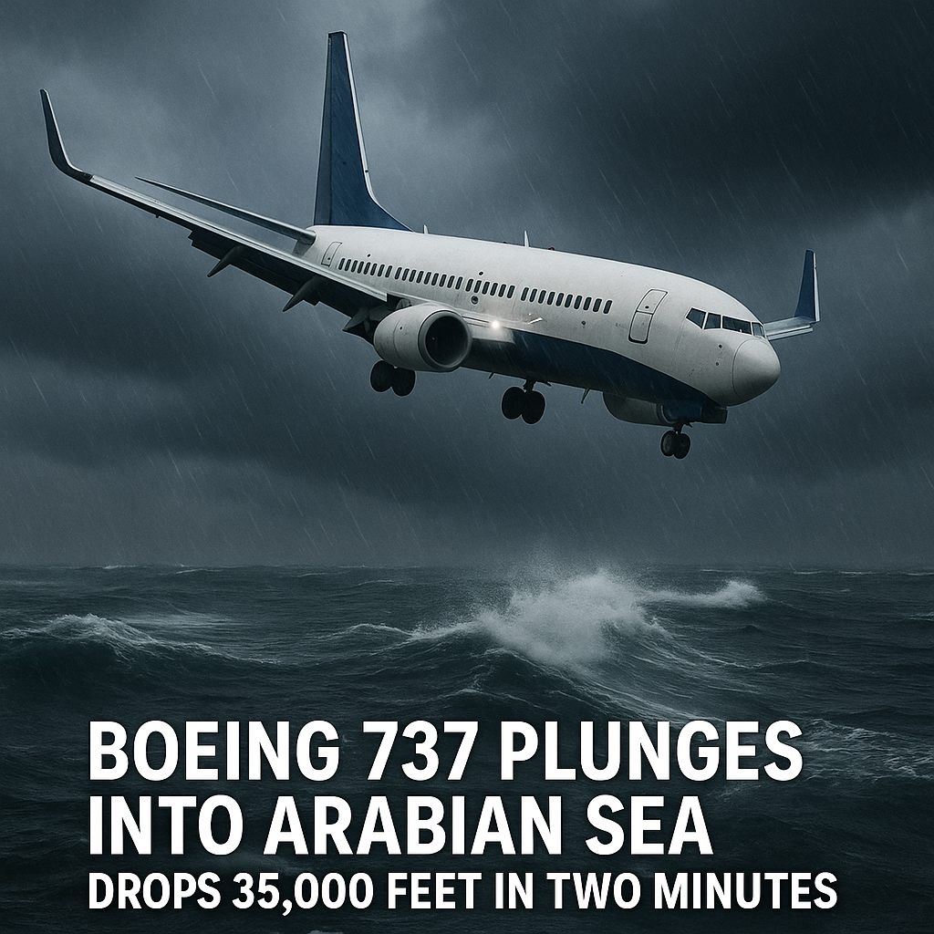 Boeing 737 Plunges into Arabian Sea, Drops 35,000 Feet in Two Minutes