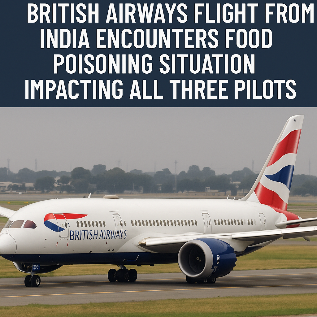 British Airways Flight from India Encounters Food Poisoning Situation Impacting All Three Pilots
