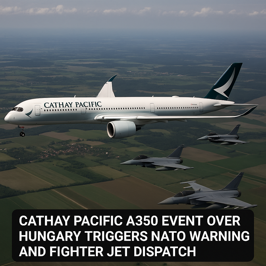 Cathay Pacific A350 Event Over Hungary Triggers NATO Warning and Fighter Jet Dispatch