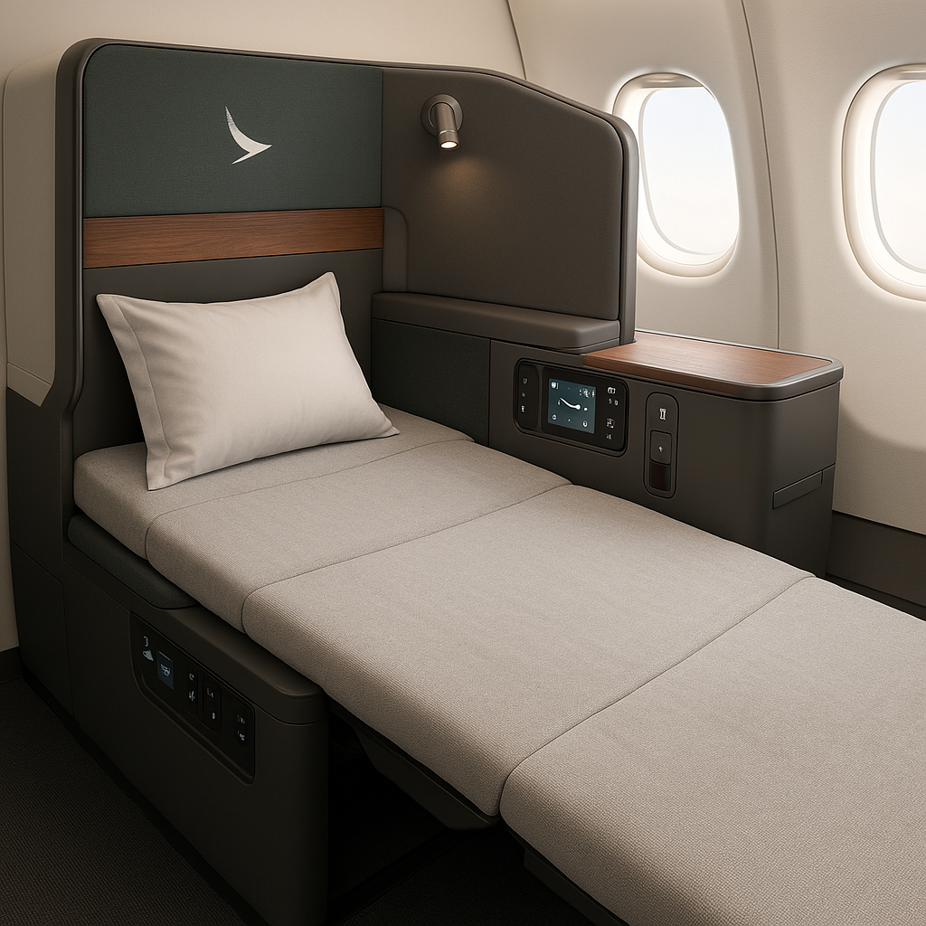 Cathay Pacific Unveils New A330 Aria Studio Flat Bed for Regional Business Class