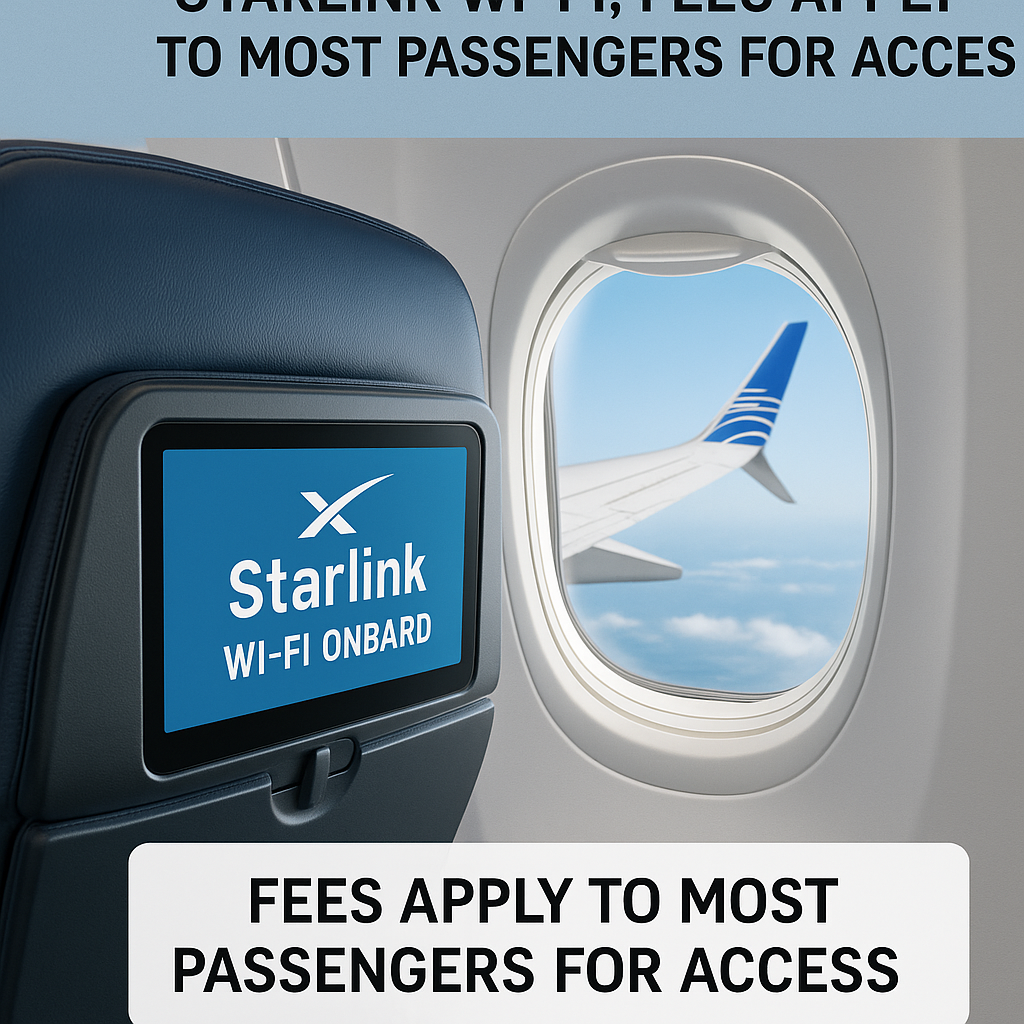 Copa Airlines Introduces Starlink Wi-Fi, Fees Apply to Most Passengers for Access