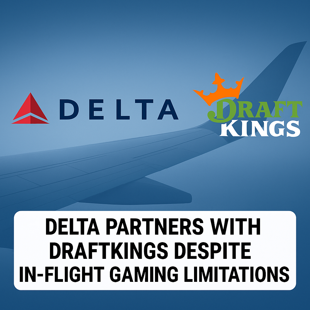 Delta Partners with DraftKings Despite In-Flight Gaming Limitations