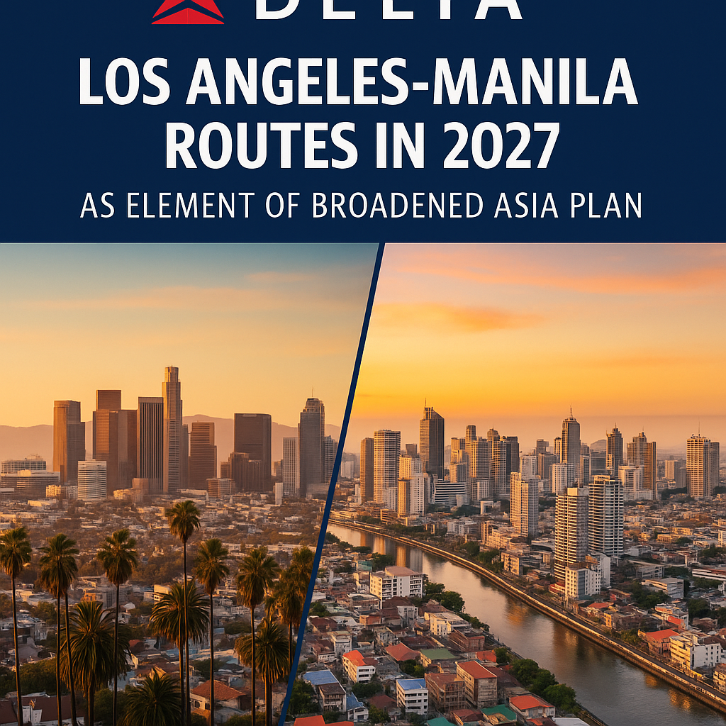 Delta to Introduce Los Angeles-Manila Routes in 2027 as Element of Broadened Asia Plan